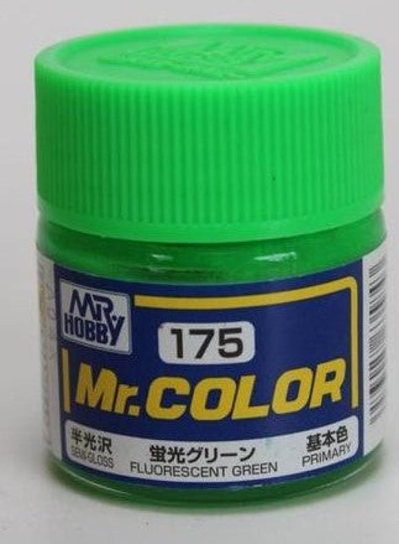 Gsi-Mc175 Gsi Creos Mr.colour Lacquer (Solvent) Paint Semi-Gloss Mc175 Fluorescent-Green 10Ml