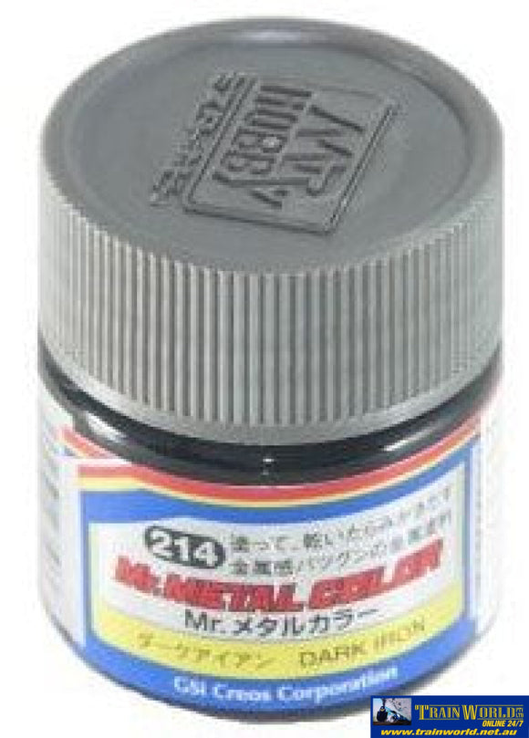 Gsi-Mc214 Gsi Creos Mr.metal Color Lacquer (Solvent) Paint Gloss Mc214 Metallic-Dark Iron 10Ml