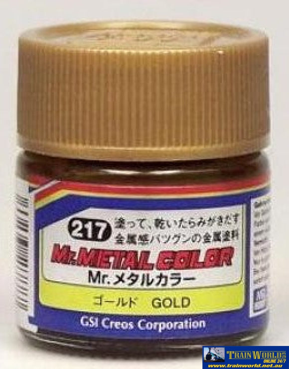 Gsi-Mc217 Gsi Creos Mr.metal Color Lacquer (Solvent) Paint Gloss Mc217 Metallic-Gold 10Ml