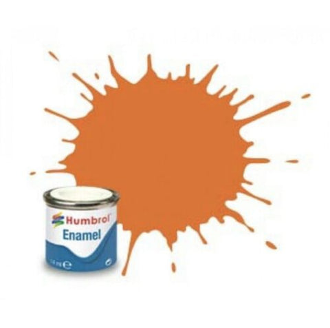 Hum-018 Humbrol Enamel (Oil) Paint Gloss Orange 14Ml Glueandpaint