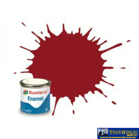 Hum-020 Humbrol Enamel (Oil) Paint Gloss Crimson 14Ml Glueandpaint