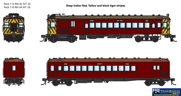 Idr-Dmt1B Idr Models Vr Diesel-Electric Railmotor (Derm & Trailer) Pack-1B Early 1950S Deep Indian