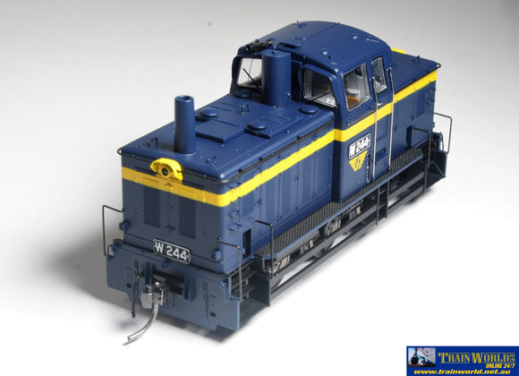 Idr-W10 Idr Models W-Class Diesel-Hydraulic Rebuilt-Body #w244 Vr Blue/gold Ho Scale Dcc-Ready
