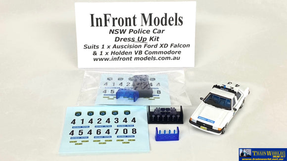 Ifm-Det002 Infront Models Nsw Police Car Dress-Up Kit Ho-Scale Vehicle