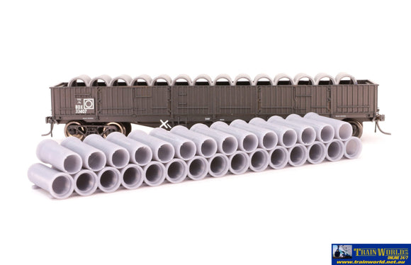 Ifm-Wgl018 Infront Models Pipe-Load 45’ Cast-Concrete With Small-Holes Ho-Scale Containerandload