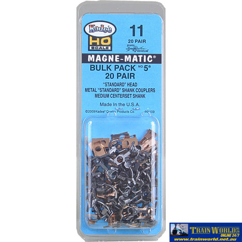 Kad-011 Kadee No.11 (No.5 Bulk Pack *without Draft-Boxes*) Medium-Length Center-Set Standard-Head