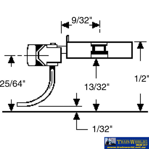 Kad-022 Kadee 20-Series No.22 Medium-Length (Plastic Shank) Over-Set Standard-Head With Draftbox