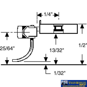 Kad-025 Kadee 20-Series No.25 Short-Length (Plastic-Shank) Over-Set Standard-Head (2-Pair) Ho Scale