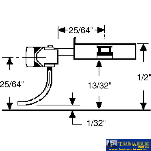 Kad-029 Kadee 20-Series No.29 Long-Length (Plastic-Shank) Over-Set Standard-Head (2-Pair) Ho Scale