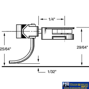 Kad-033 Kadee 30-Series No.33 Short-Length (Plastic Shank) Center-Set Standard-Head With Draftbox