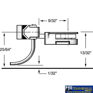 Kad-037 Kadee 30-Series No.37 Medium-Length (Plastic Shank) Under-Set Standard-Head With Draftbox