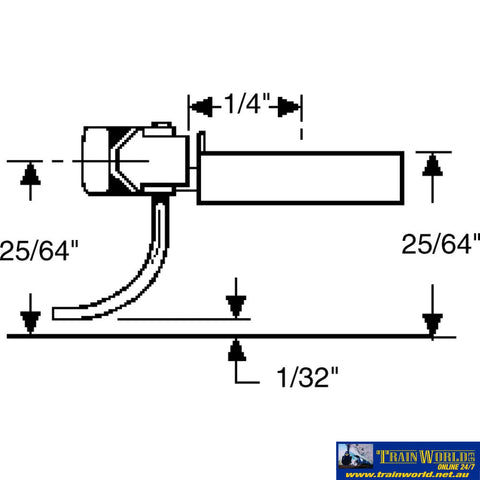 Kad-144 Kadee No.144 Whisker Short-Length Under-Set Standard-Head (2-Pair) Ho Scale Couplers