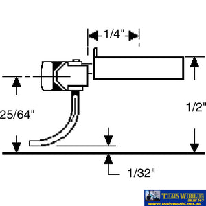 Kad-145 Kadee No.145 Whisker Short-Length Over-Set Standard-Head (2-Pair) Ho Scale Couplers