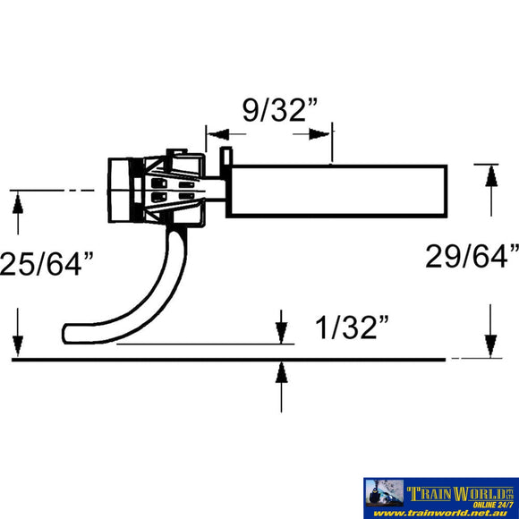 Kad-158 Kadee No.158 Whisker Medium-Length Center-Set Scale-Head (2-Pair) Ho Scale Couplers