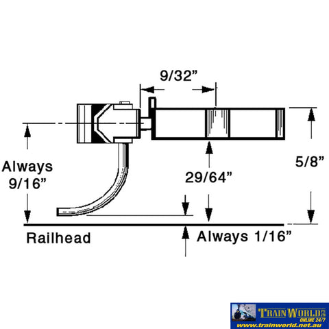 Kad-803 Kadee No.803 (Plastic Coupler & Draftbox) Center-Set Standard-Head (Pair) On3 Gauge Couplers
