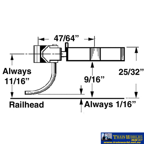 Kad-805 Kadee No.805 (Metal Coupler & Draftbox) Medium-Length Center-Set Standard-Head (Pair) O