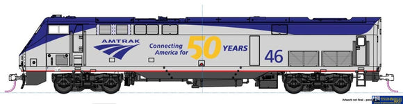 Kat-376112 Kato Ge P42 Amtrak #46 (50Th Anniversary Scheme Phase V Late; Silver Blue Gray) Ho Scale