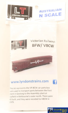 LSM-LTNBFW Lyndons Trains *Kit* Victorian Railways BFW/VBCW Wagon N Scale Rolling Stock