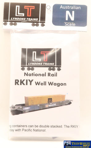 LSM-NRRIY Lyndons Trains *Kit* National Rail RKIY Well Wagon N Scale Rolling Stock