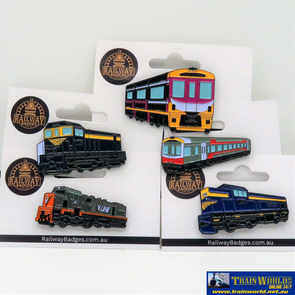 Mbb-Bvic2 Railway Badges By Modelbox Victorian Train - Series 2 Set Of 5 Souvenir