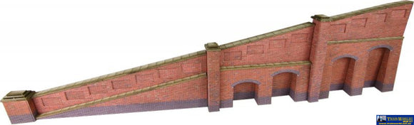 Met-Pn148 Metcalfe (Card Kit) Tapered-Retaining Wall Red-Brick N-Scale Scenery