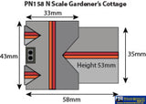 Met-Pn158 Metcalfe (Card Kit) Gardeners-Cottage N-Scale Structures