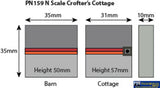 Met-Pn159 Metcalfe (Card Kit) Crofters-Cottage N-Scale Structures