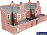MET PN176 Metcalfe (Card Kit) Low Relief Red Brick Terraced House Backs N Scale Structures