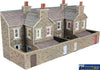 MET-PN177 Metcalfe (Card Kit) Low Relief Stone Terraced House Backs N-Scale Structures