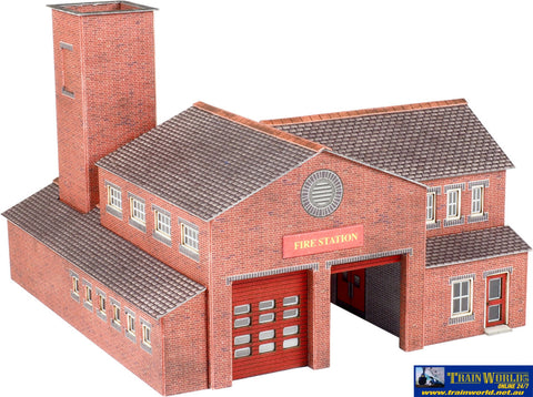 MET PN189 Metcalfe (Card Kit) Full Relief Fire Station N Scale Structures
