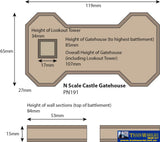 MET PN191 Metcalfe (Card Kit) Full Relief Castle Gatehouse N Scale Structures