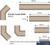 MET PN193 Metcalfe (Card Kit) Full Relief Curtain Walls N Scale Structures