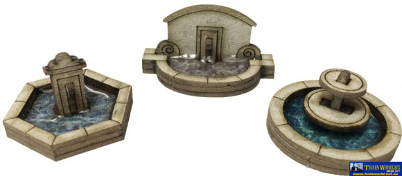 Met-Pn823 Metcalfe (Laser Kit) Stone-Fountain Set (3) N-Scale Structures