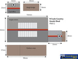 MET PN912 Metcalfe (Card Kit) Country Goods Shed N Scale Structures