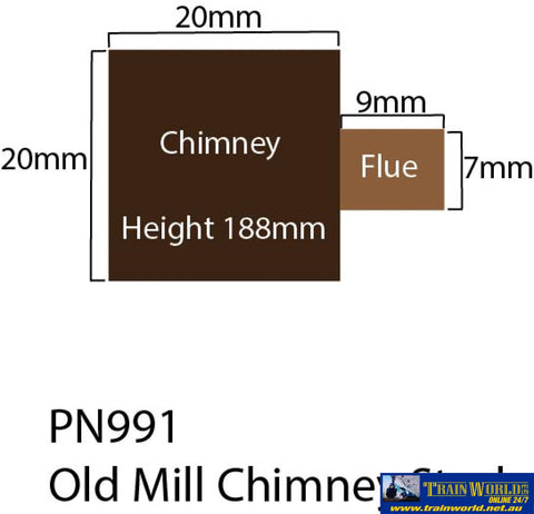 MET-PN991 Metcalfe (Laser Cut Kit) Old Mill Chimney Stack N-Scale ...