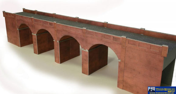 Met-Po240 Metcalfe (Card Kit) Double Track Red-Brick Viaduct Oo Scale Structures