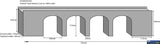 Met-Po240 Metcalfe (Card Kit) Double Track Red-Brick Viaduct Oo Scale Structures