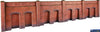 Met-Po244 Metcalfe (Card) Retaining-Wall (Red-Brick) Oo Scale Scenery