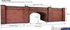 Met-Po246 Metcalfe (Card Kit) Railway Bridge (Red-Brick) Oo Scale Structures