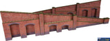 Met-Po248 Metcalfe (Card) Tapered Retaining-Wall (Red-Brick) Oo Scale Scenery
