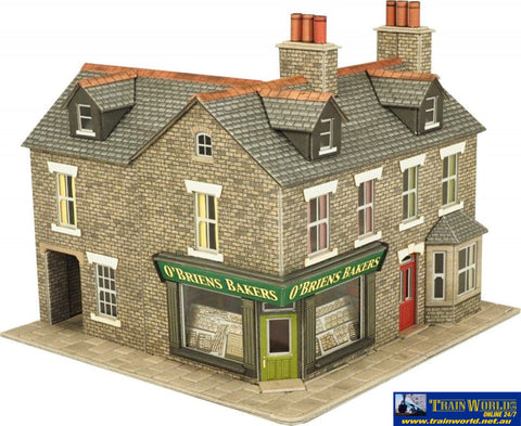 Met-Po264 Metcalfe (Card Kit) Corner Shop (Stone) Oo Scale Structures