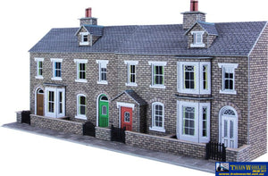 Met-Po275 Metcalfe (Card Kit) Low-Relief Terraced House-Fronts (Stone) Oo Scale Structures
