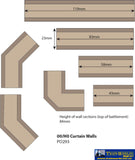 MET PO293 Metcalfe (Card Kit) Curtain Walls OO Scale Structures