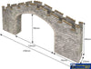 MET PO296 Metcalfe (Card Kit) Castle Wall Bridge OO Scale Structures