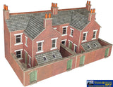 MET PO304 Metcalfe (Card Kit) Low Relief Terraced House Backs – Brick OO Scale Structures