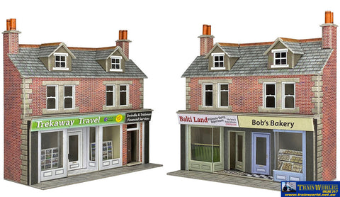 MET PO306 Metcalfe (Card Kit) Low Relief Shop Fronts – Brick OO Scale Structures