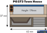 MET PO373 Metcalfe (Card Kit) Low Relief Town House OO Scale Structures