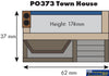 MET PO373 Metcalfe (Card Kit) Low Relief Town House OO Scale Structures