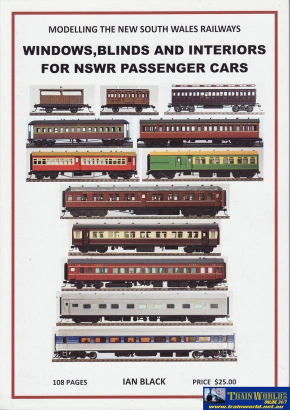 Modelling The New South Wales Railways: Windows Blinds And Interiors For Nswr Passenger Cars (Ib-07)