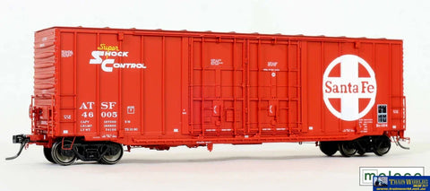 MOL-6001101 Moloco ATSF Bx-154 ACF 50’ Boxcar ’Hi-Cube Non-Waffle 8 + 8 Plug-Doors #46005 *Red Repaint TS.10.80*
